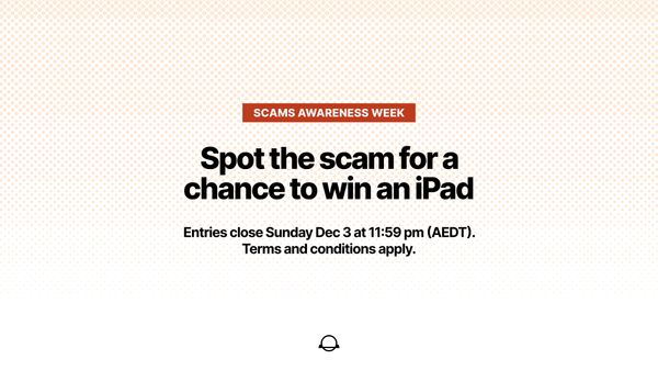 Spot the Scam Quiz for a chance to win an iPad