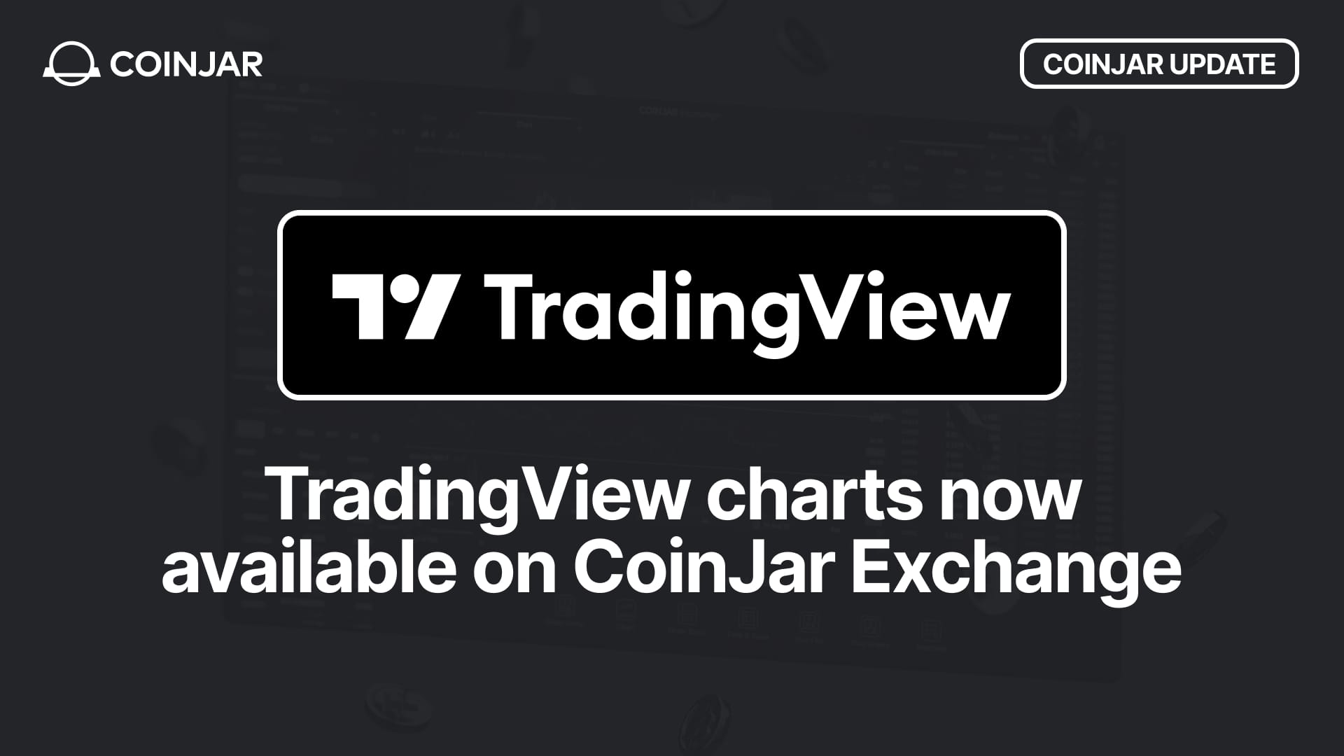 Advanced TradingView charts to CoinJar Exchange!