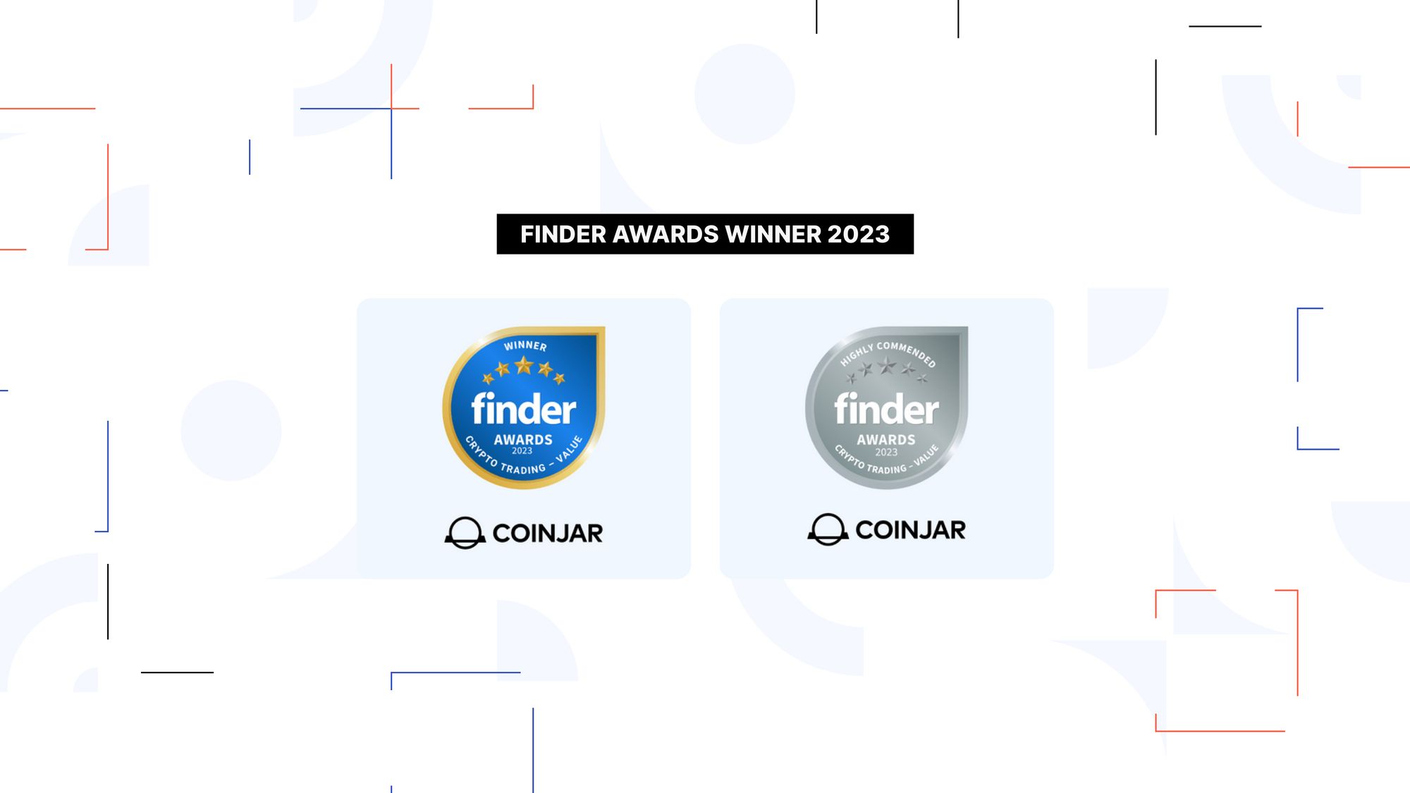 CoinJar wins Best for Value in Finder's Crypto Trading Platform Awards for the second year in a row