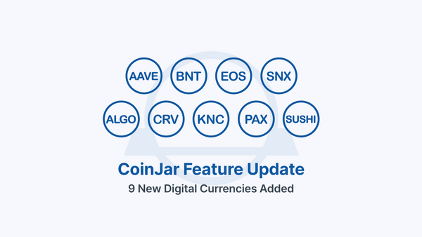 Aave, Curve, EOS, Sushiswap, Synthetix & 4 other new digital currencies are now available for trading on CoinJar!