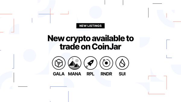 New tokens alert: SUI, GALA, MANA, RPL & RNDR have arrived for Australian customers