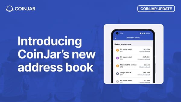 Introducing CoinJar's New Address Book Feature