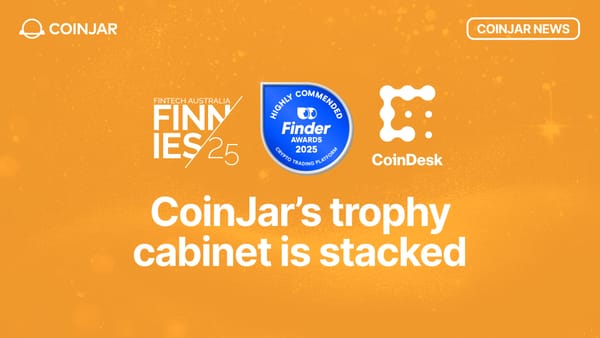 CoinJar’s Trophy Cabinet Is Stacked: Finder’s Award, Finnies and CoinDesk Glory!