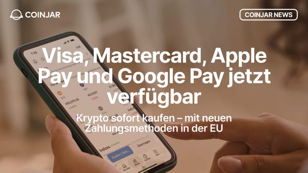 Kaufen Sie Kryptowährungen sofort mit Ihrer Visa oder Mastercard!